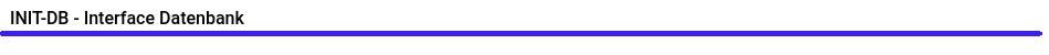 INIT-DB - Interface Datenbank